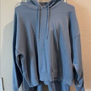 Zara, Blue Hooded Sweatshirt-and- sweatpants.  Soft knit.